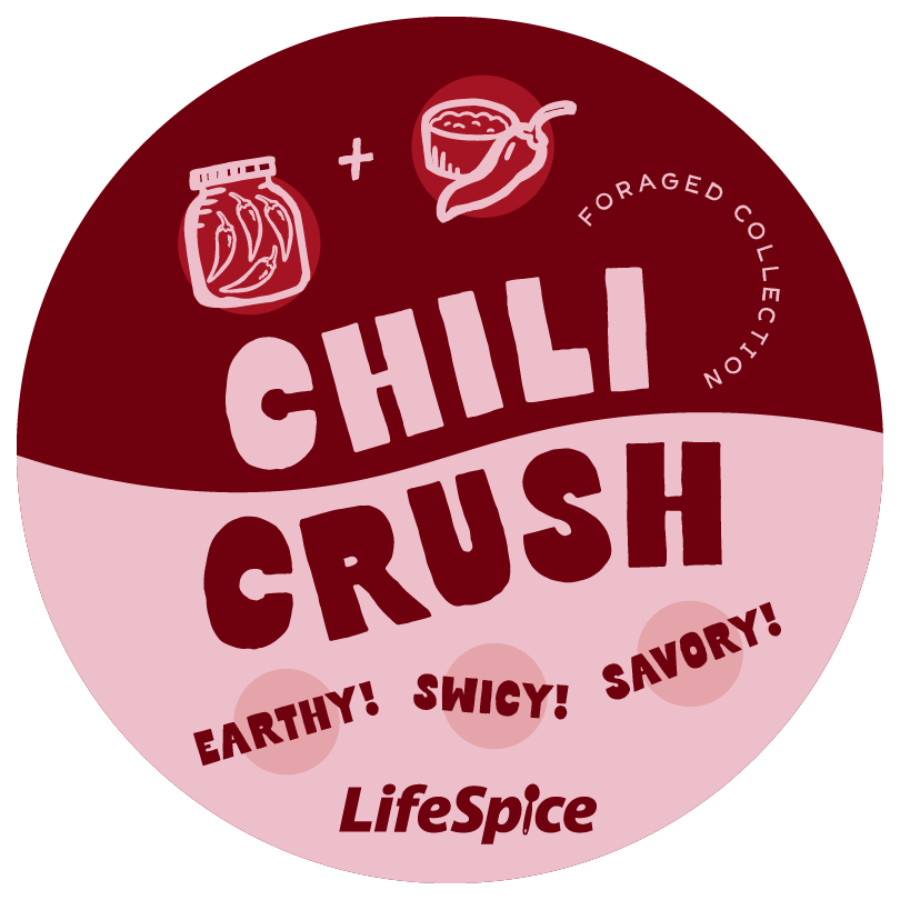 chili crush foraged collection label