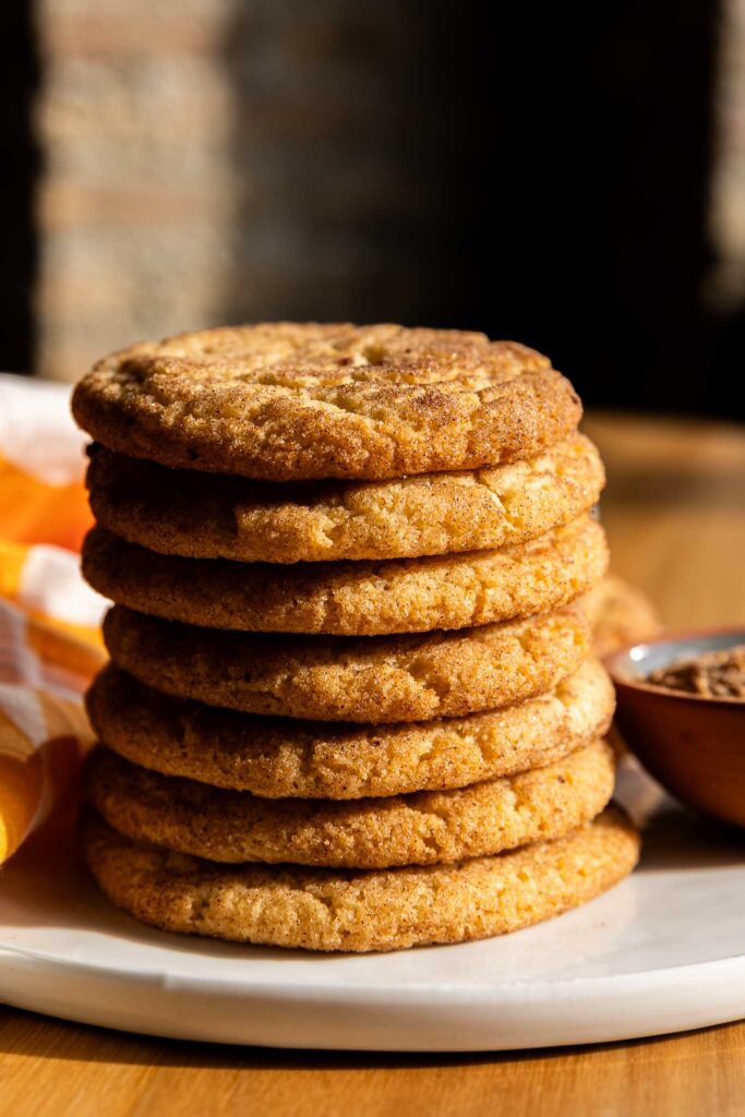 stacked cookies on a plate