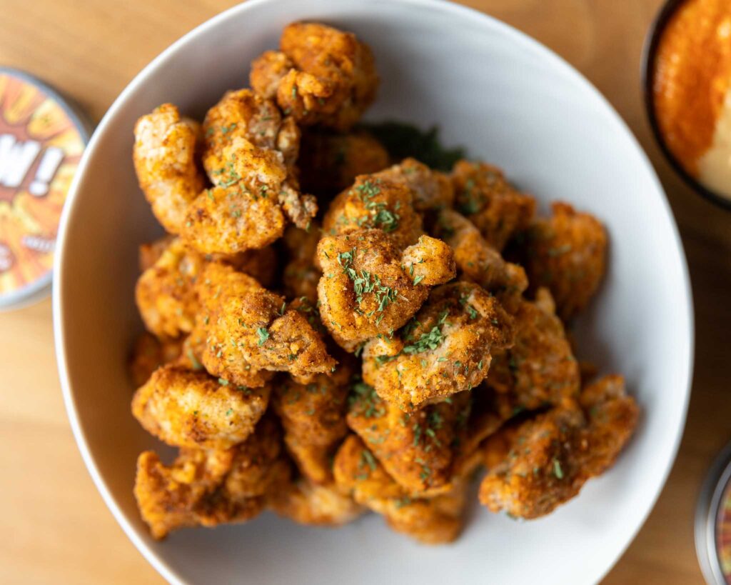 popcorn chicken in bowl