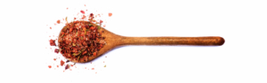 Spice Powders on Wooden Spoons